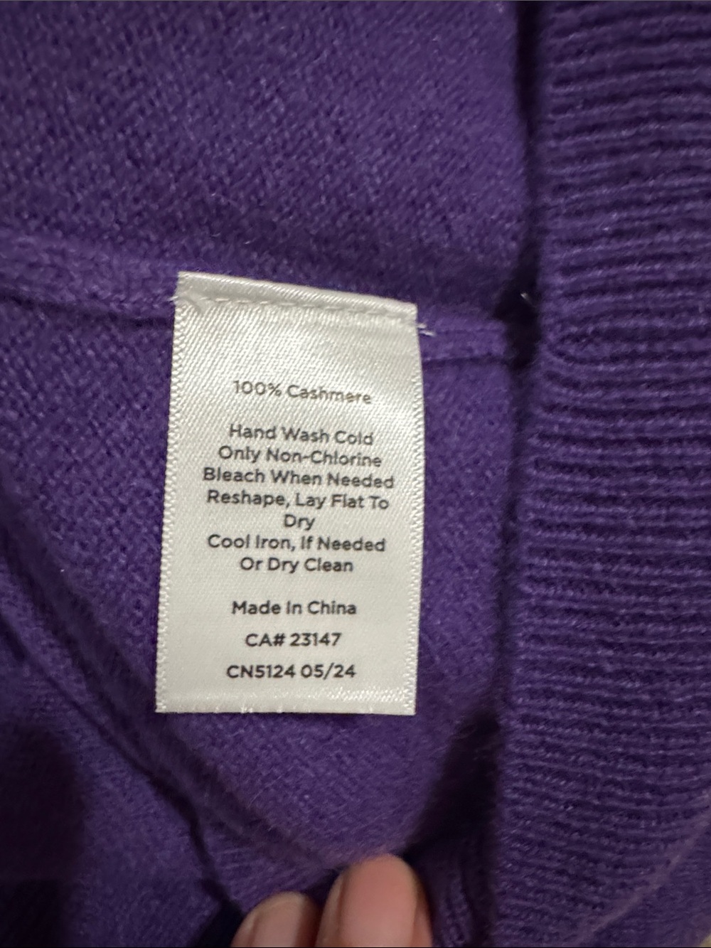 Talbots Plus Pure Cashmere V Neck Pullover Sweater Purple Relaxed Fit Luxury-2X - Picture 8 of 9